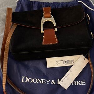 Dooney & Bourke Black and Brown Kyra Shoulder Bag